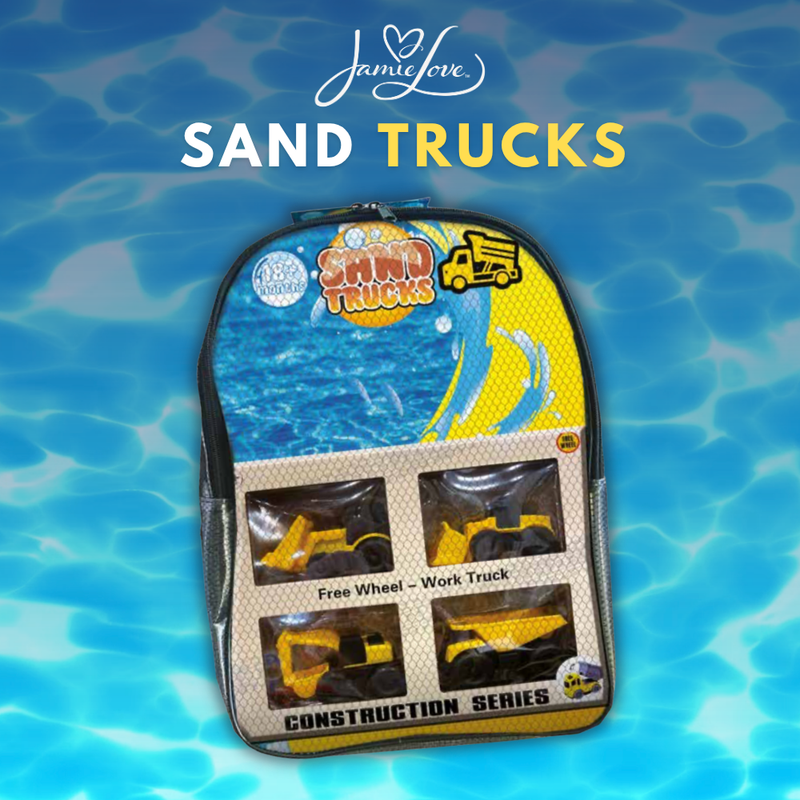 Jamie Love™ 4-Piece Sand Trucks Construction Set