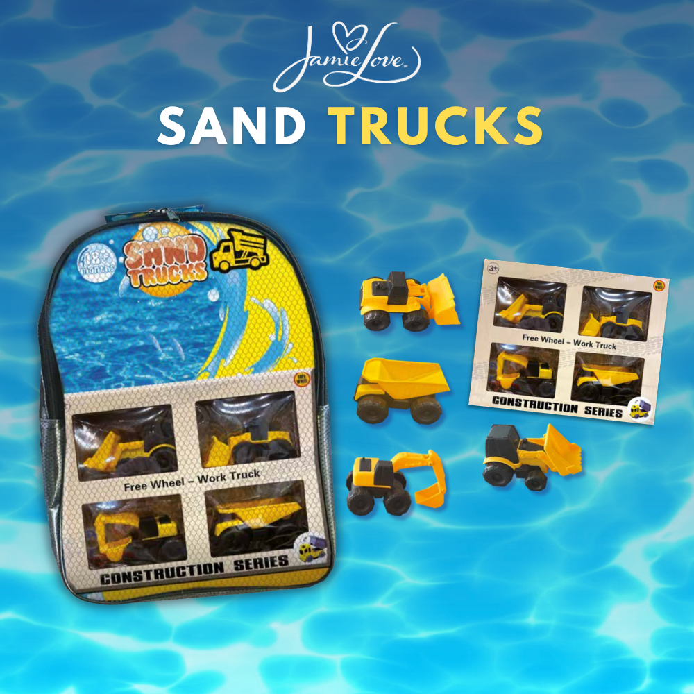 Jamie Love™ 4-Piece Sand Trucks Construction Set